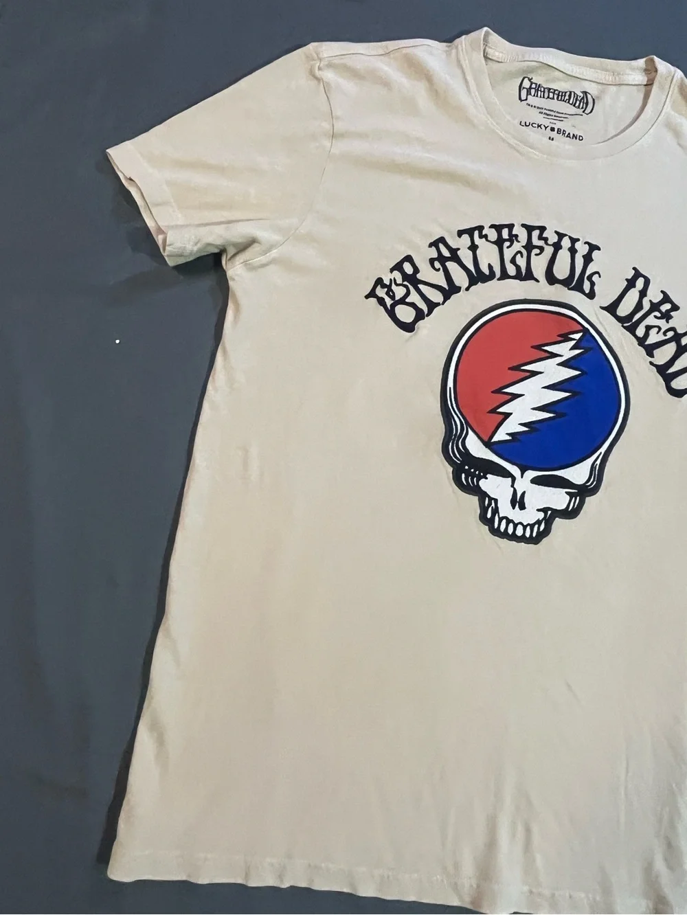 Grateful Dead Embroidered Tshirt, Lucky Brand, Sz M, NWT